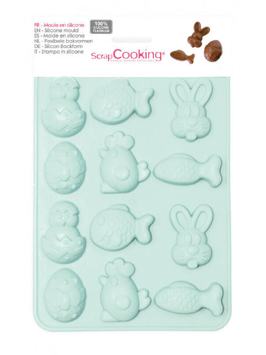 Scrap Cooking Non-stick Silicone Chocolates 12 Cups Baking Pan 1.5cm