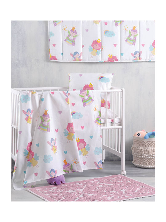 Rythmos Pilotă Pentru Patut Bumbac Fairies Alb 110x150cm