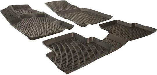 Wöller Set of Front and Rear Mats 4pcs Tray Type for Seat Toledo Skoda Rapid 2013+ Black