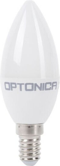 Optonica Λάμπα LED 8W 100mm για Ντουί E14 και Σχήμα C37 Θερμό Λευκό 710lm