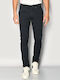 Trousers Chino Elastic Navy Blue