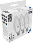 Avide AVC14CW-5W-3P Λάμπες LED για Ντουί E14 Ψυχρό Λευκό 455lm 3τμχ