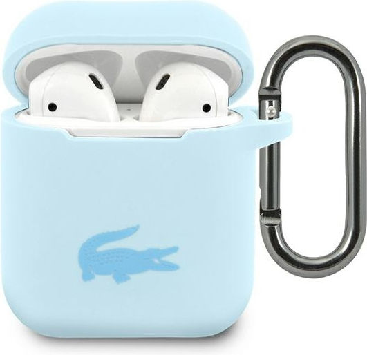 Lacoste Калъф с кука в Светлосин цвят за Apple AirPods 1 / AirPods 2