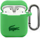 Lacoste Калъф с кука в Зелен цвят за Apple AirPods 1 / AirPods 2