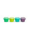 Melii Plastic Lunch Box Snap Go Pods Multicolour 177ml 4pcs