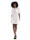 Karl Lagerfeld Dna Mesh Women's Mini Dress Beachwear White
