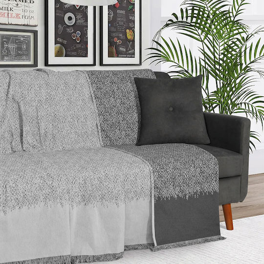 Lino Home Meliki Armchair Throw Knitted 180x180cm D Gray Lino Home Meliki Armchair Throw Knitted 180x180cm D Gray