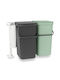 Brabantia Sort&Go Κάδος Απορριμμάτων Πλαστικός Dark Grey & Jade Green 16lt 2τμχ