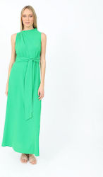 Doca Καλοκαιρινό Maxi Φόρεμα για Γάμο / Βάπτιση Πράσινο
