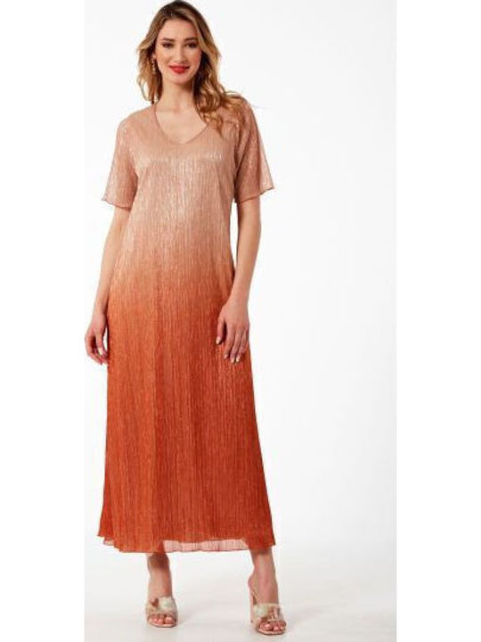 Summer Midi Dress for Wedding / Christening Orange