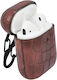 TerraTec AirBox Stone Pattern Case Plastic with Hook Dark Brown for Apple AirPods 1 / AirPods 2