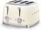 Smeg Toaster 4 Schlitze 2000W Beige