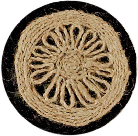 Kentia Coaster 234 Σουβέρ Στρογγυλό Υφασμάτινο Μπεζ 10cm 4τμχ
