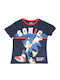 Kinder-T-Shirt Blau Sonic