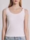 Staff Tessa Women's Summer Blouse Sleeveless White