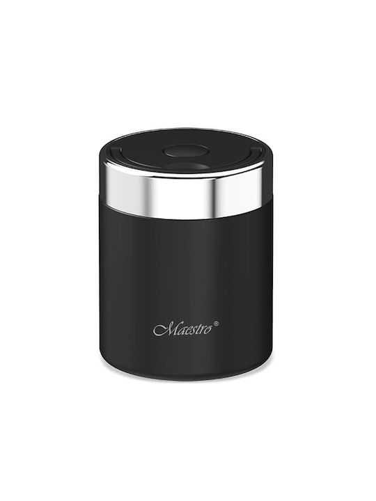 Maestro Plastic Thermo Lunch Box Black 500ml