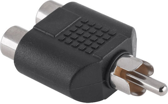 Cabletech Konverter RCA männlich zu RCA 2x weiblich 1Stück DM-0305