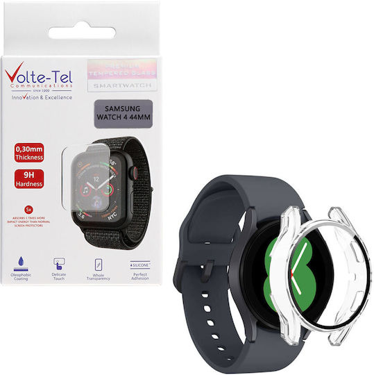 Volte-Tel Full Face Tempered Glass pentru Galaxy Watch 4 44mm 1buc 8325878