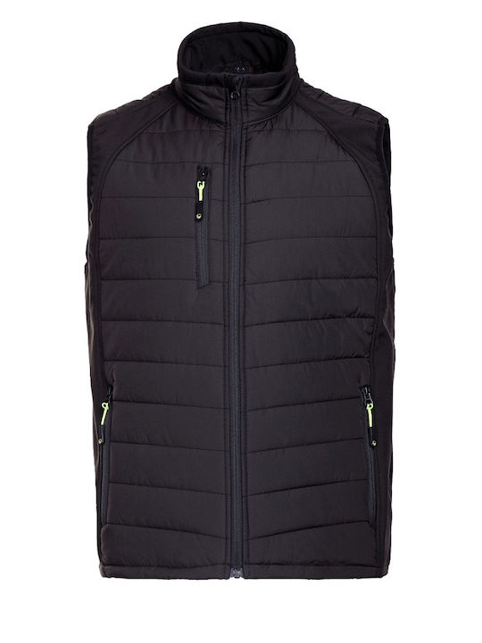 Stenso Pro Spark Pro Ανδρικό Γιλέκο Εργασίας με Επένδυση Fleece Μαύρο