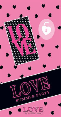 Dimcol Love 23 Kids Beach Towel Pink 140x70cm