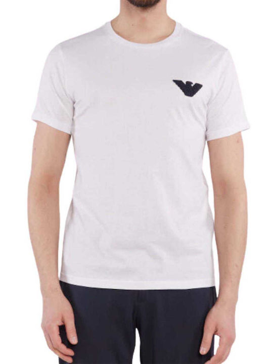 Emporio Armani T-shirt Bărbătesc cu Mânecă Scurtă Alb