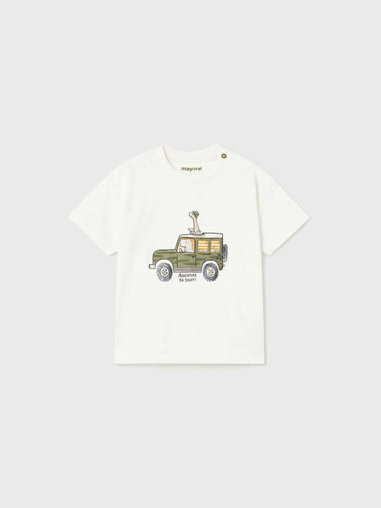 Mayoral Kids' T-shirt Beige In Sight