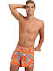 Herren Badebekleidung Shorts Orange Blumen
