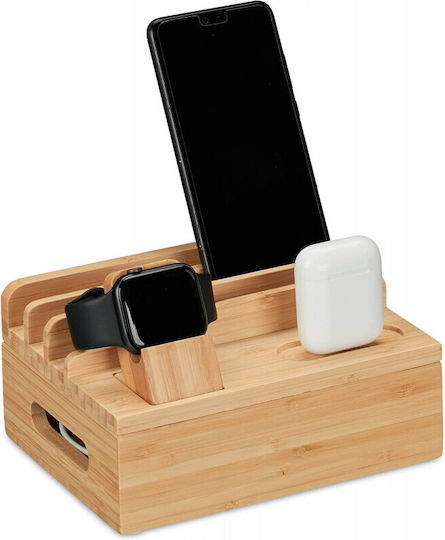 Relaxdays Stand De Birou Pentru Telefon Mobil Bej