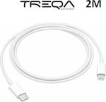 Treqa CA-2014 USB-C zu Lightning Kabel Weiß 2m (CA-2014)