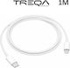 Treqa CA-1014 USB-C to Lightning Cable Λευκό 1m