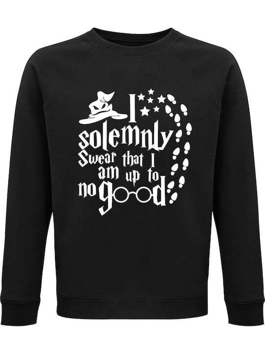 Sweatshirt Unisex Bio "Harry Potter Ich schwöre feierlich, dass ich nichts Gutes im Schilde führe" Schwarz