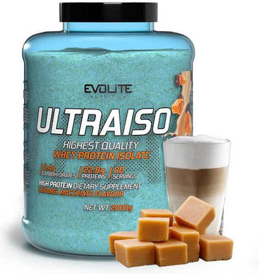Evolite UltraIso Whey Isolate Protein Molke mit Geschmack Caramel Macchiato 2kg