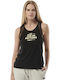 Body Action Women's Athletic Cotton Blouse Sleeveless Black