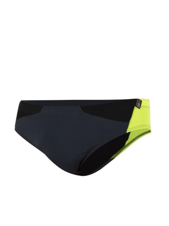 Z3R0D Costume de baie slip Grey|Fluo