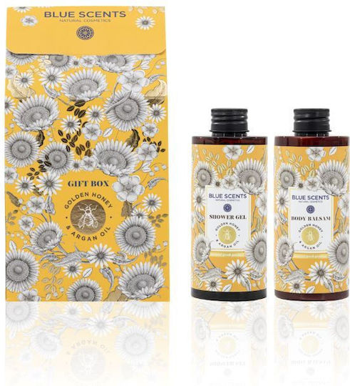 Blue Scents Golden Honey & Argan Oil Σετ Περιποίησης για Ενυδάτωση & Καθαρισμό Σώματος 2τμχ