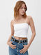 S.Oliver Women's Summer Crop Top with Straps White