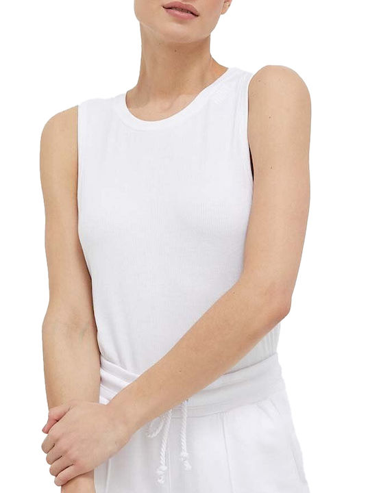 DKNY Αμάνικη Γυναικεία Μπλούζα Καλοκαιρινή Λευκή