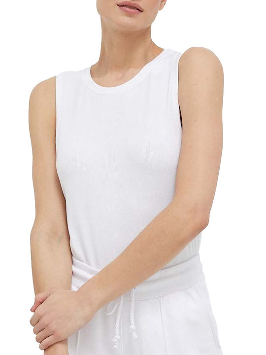 DKNY Women's Summer Blouse Cotton Sleeveless White