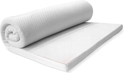 Palamaiki Ανώστρωμα White Comfort Μονό Memory Foam Eμποτισμένο με Αλόη , Αποσπώμενο Κάλυμμα & Λάστιχα Εφαρμογής 100x200x4εκ.