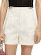 Women's High-waisted Shorts White