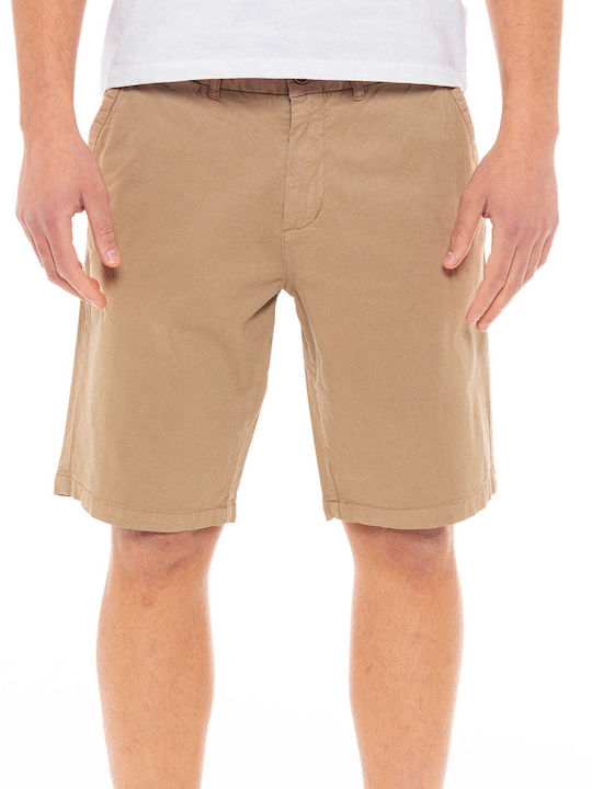 Biston B Men's Chino Monochrome Shorts Beige