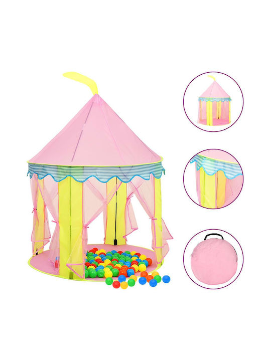 vidaXL Kids Castle Play Tent Pink