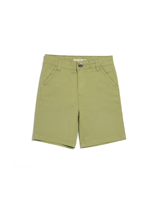 Bermuda pantaloni scurți tesatura verde pentru băiat AKO 3356227-01