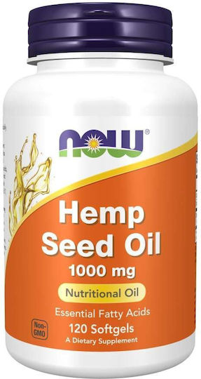 Now Foods Hemp Seed Oil Συμπλήρωμα Κάνναβης 1000mg 120 μαλακές κάψουλες