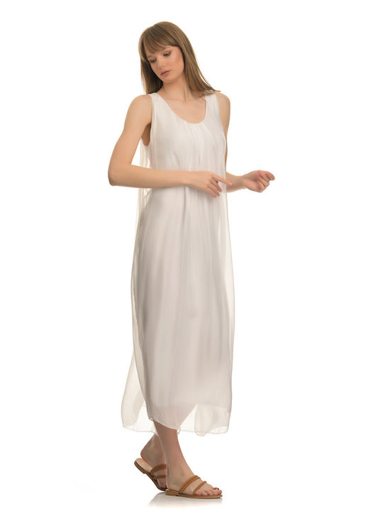Harlem Καλοκαιρινό Midi Φόρεμα Λευκό