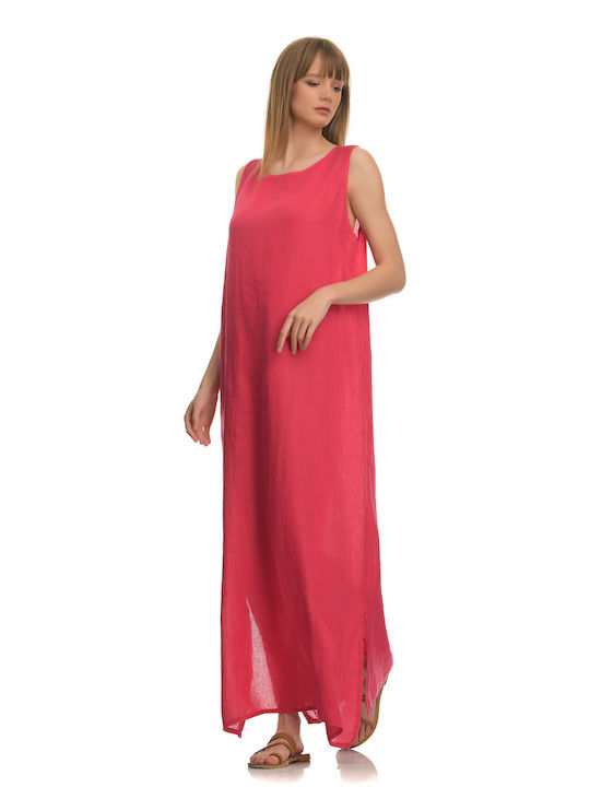 Harlem Sommer Maxi Kleid Fuchsie