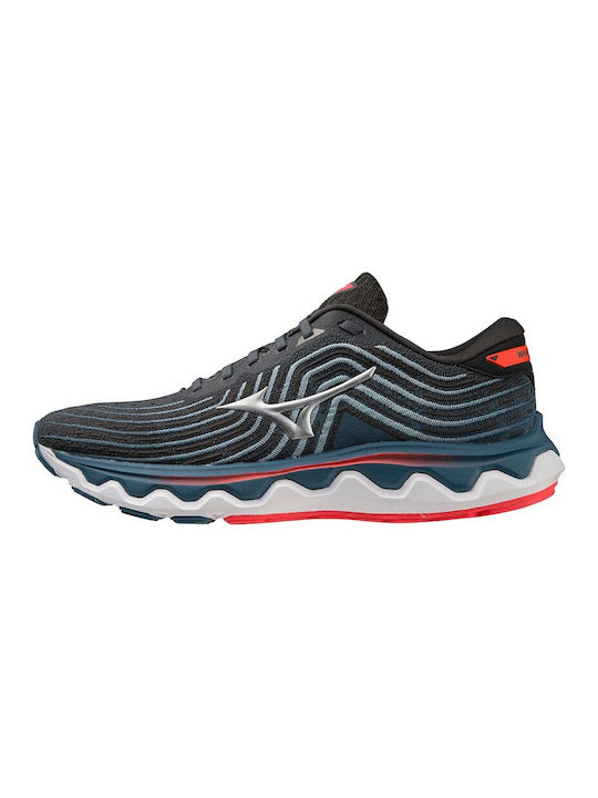 Mizuno Wave Horizon 6 Ανδρικά Αθλητικά Παπούτσια Running Μαύρα