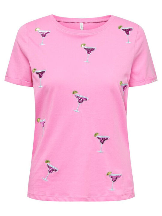 Only Damen T-shirt Rosa