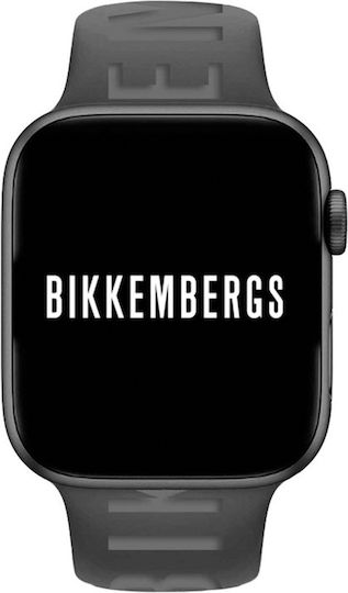Bikkembergs BK06 Medium Aluminium Smartwatch mit Pulsmesser (Schwarz)