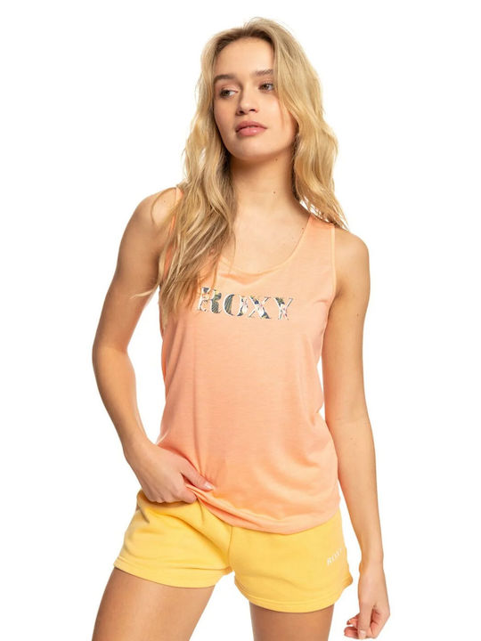 Roxy Losing My Mind Women's Athletic Blouse Sleeveless Orange